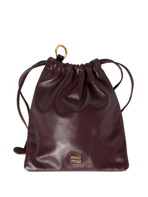 Bordeaux gold-tone logo bag MIU MIU | 5NG0102CSWF0NBL